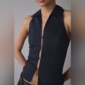 NWT Urban Outfitters Party Girl Cotton-Blend ButtonDown SleevelessLg (fits med)